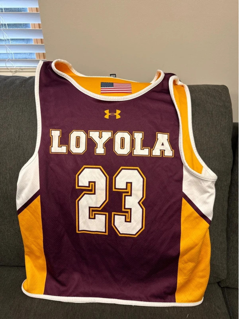 Loyola University Reversible Basketball Jersey #23 small